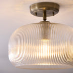 121209 Harborne Flush Ceiling Light Brass