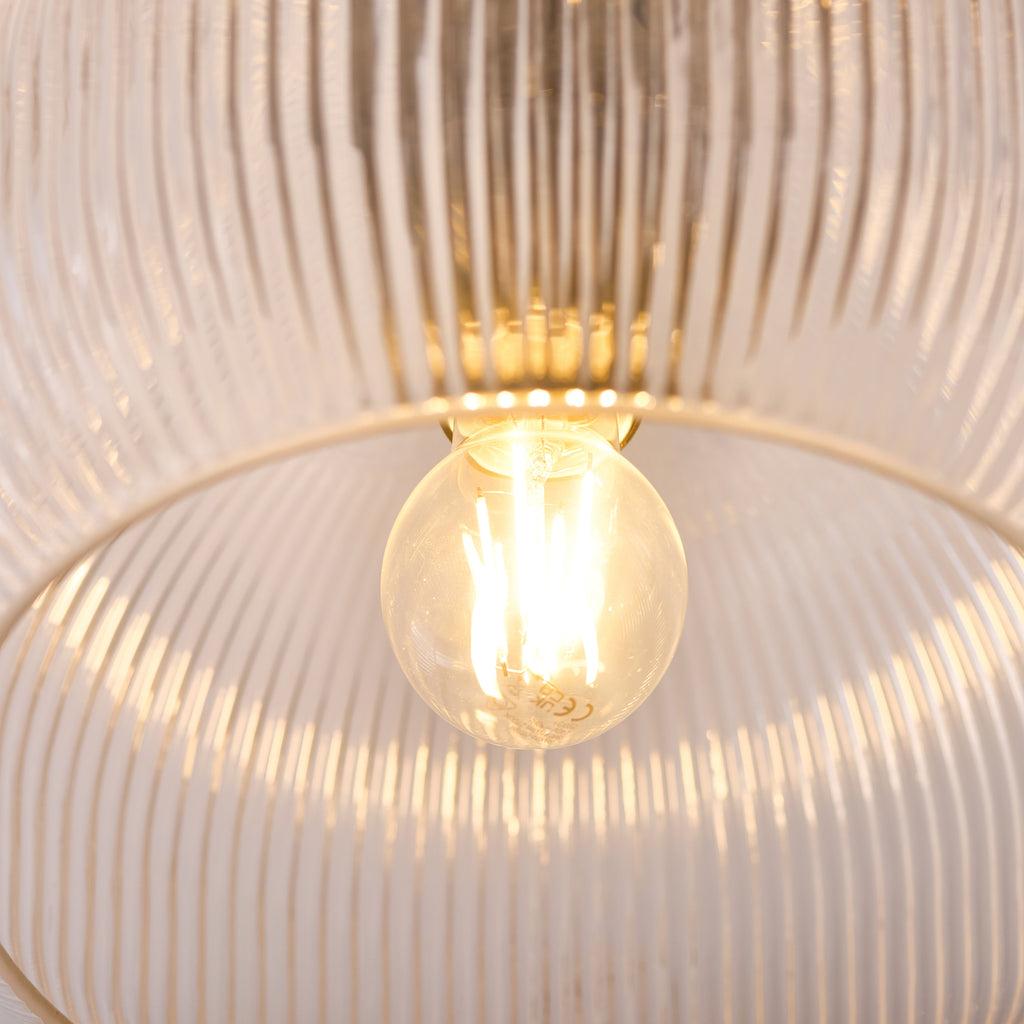 121209 Harborne Flush Ceiling Light Brass