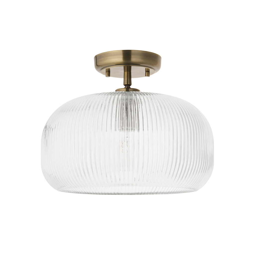 121209 Harborne Flush Ceiling Light Brass
