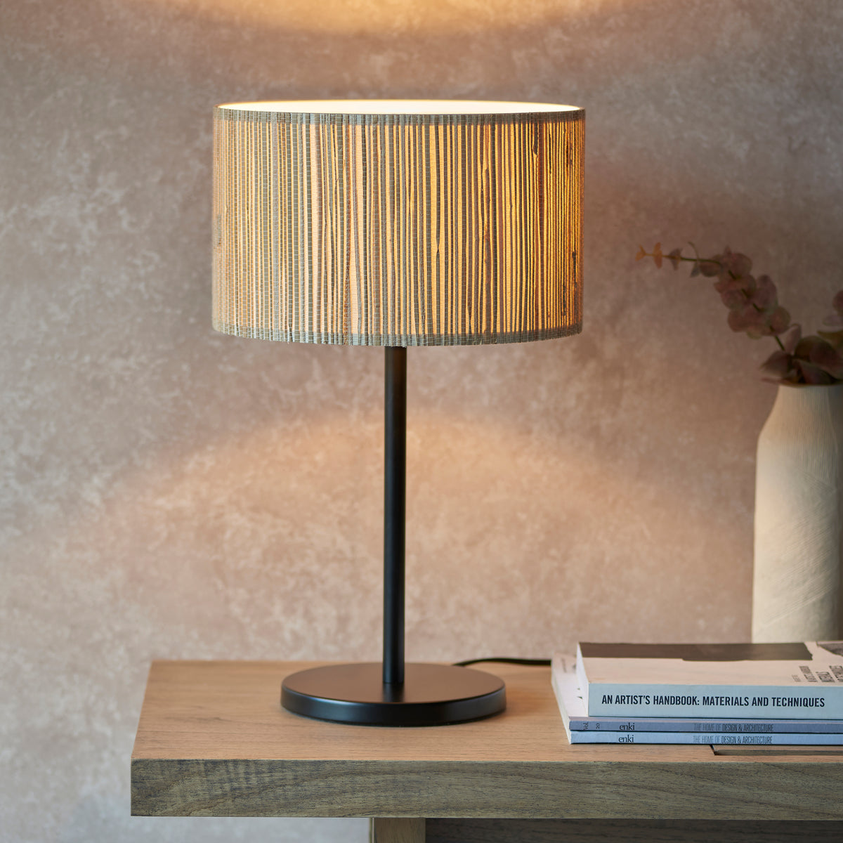 121511 Longshore - Twin Pack Table Lamp Natural Black