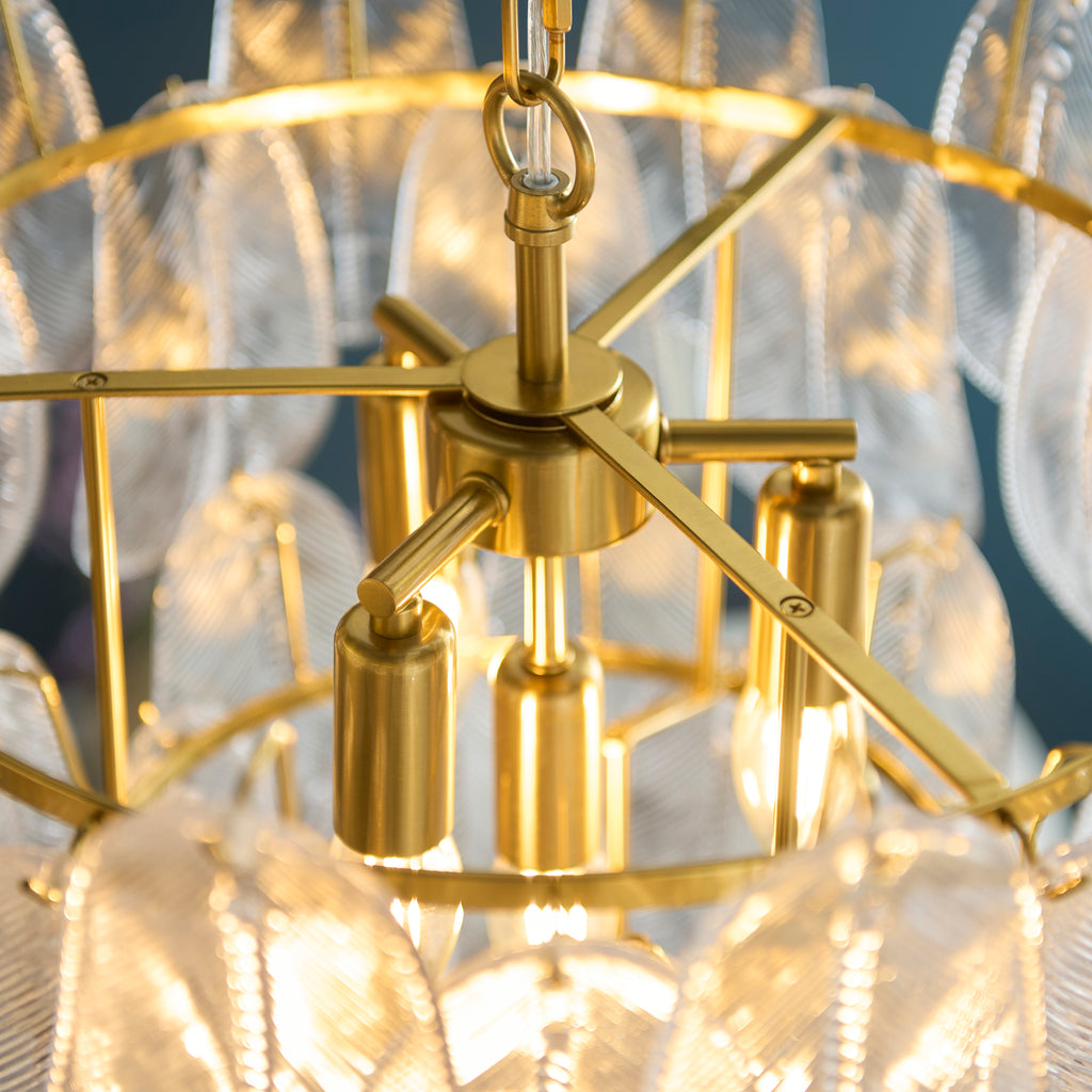 121771 Autumn 4 Light Pendant Brass