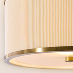 121988 Lexi Flush Ceiling Light Ivory Brass