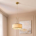 121989 Lexi 3 Light Pendant Ivory Brass
