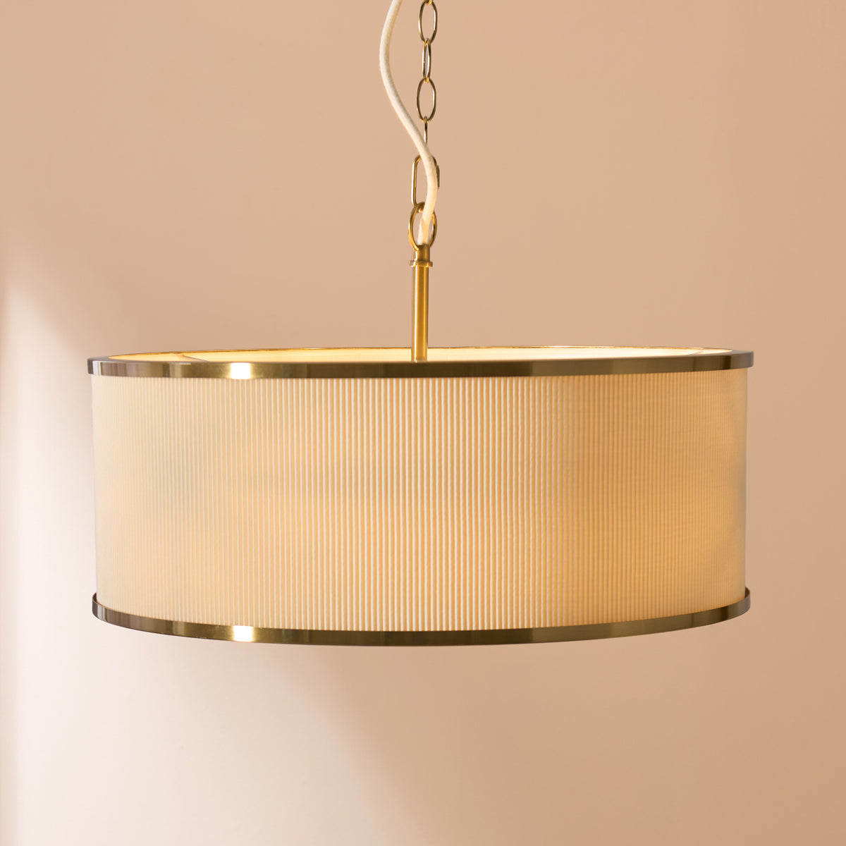 121989 Lexi 3 Light Pendant Ivory Brass