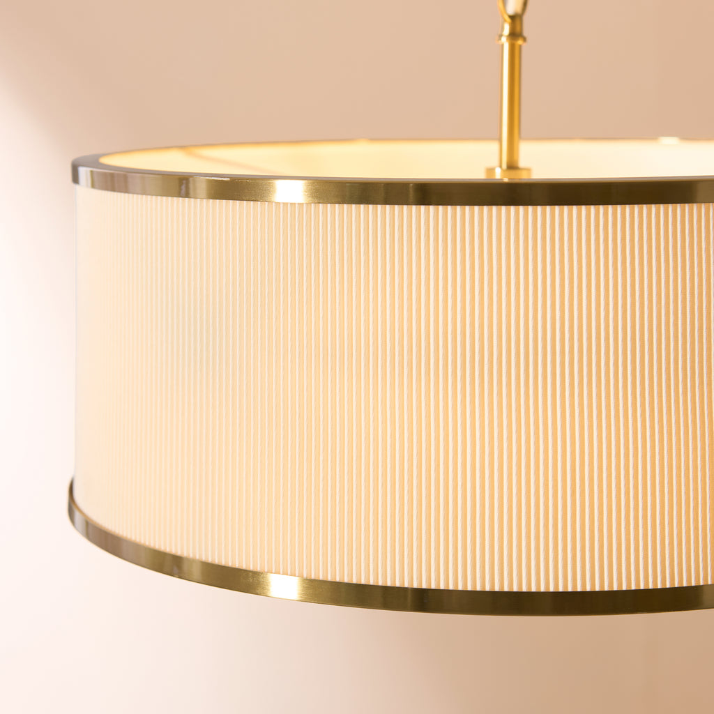 121989 Lexi 3 Light Pendant Ivory Brass