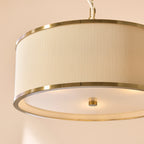 121989 Lexi 3 Light Pendant Ivory Brass