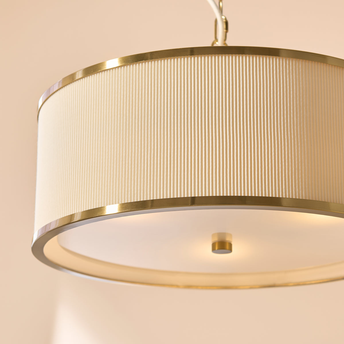 121989 Lexi 3 Light Pendant Ivory Brass
