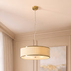 121990 Lexi 5 Light Pendant Ivory Brass