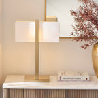 121991 Seattle Table Lamp Brass Ivory
