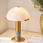 122008 Hansel 2 Light Table Lamp Brass Grey