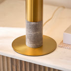 122008 Hansel 2 Light Table Lamp Brass Grey