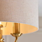 122081 Highclere 3 Light Flush Ceiling Light Brass