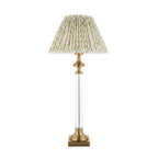 122515 Avebury & Leaf 30cm Table Lamp Brass Green