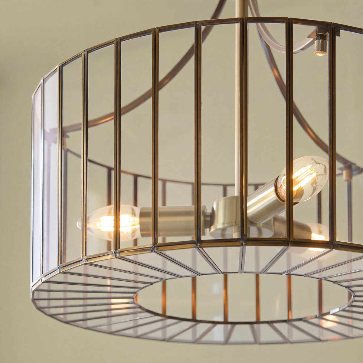 122554 Antalya 3 Light Pendant Brass