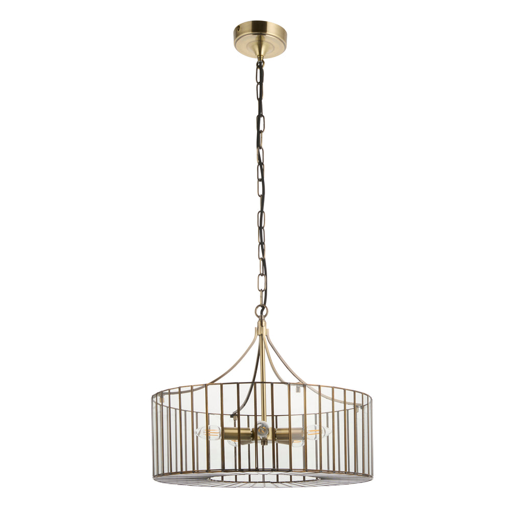 122555 Antalya 5 Light Pendant Brass