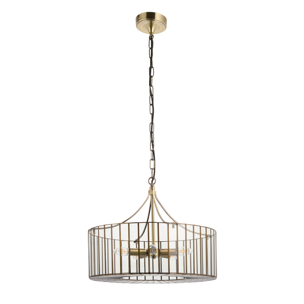 122555 Antalya 5 Light Pendant Brass