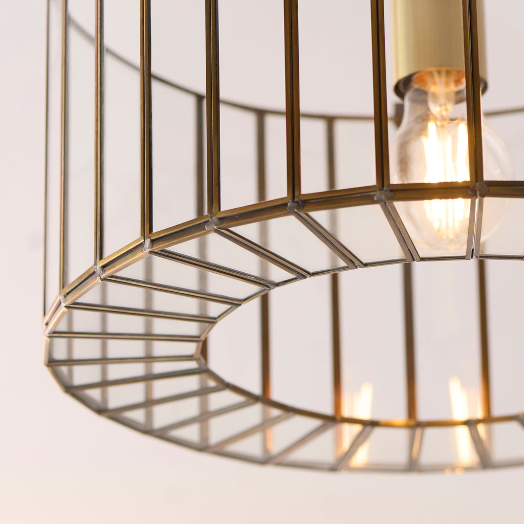 122556 Antalya Flush Ceiling Light Brass