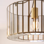 122556 Antalya Flush Ceiling Light Brass