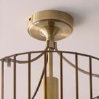 122556 Antalya Flush Ceiling Light Brass