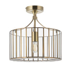 122556 Antalya Flush Ceiling Light Brass
