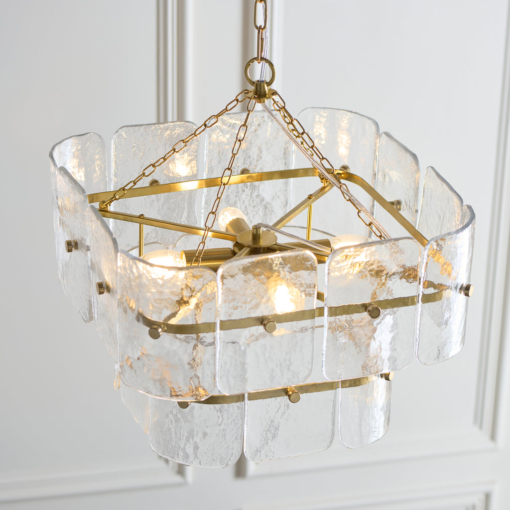 122738 Venice 4 Light Pendant Brass