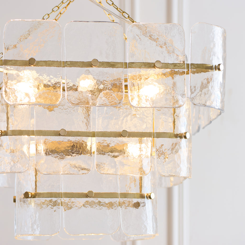 122740 Venice 10 Light Pendant Brass