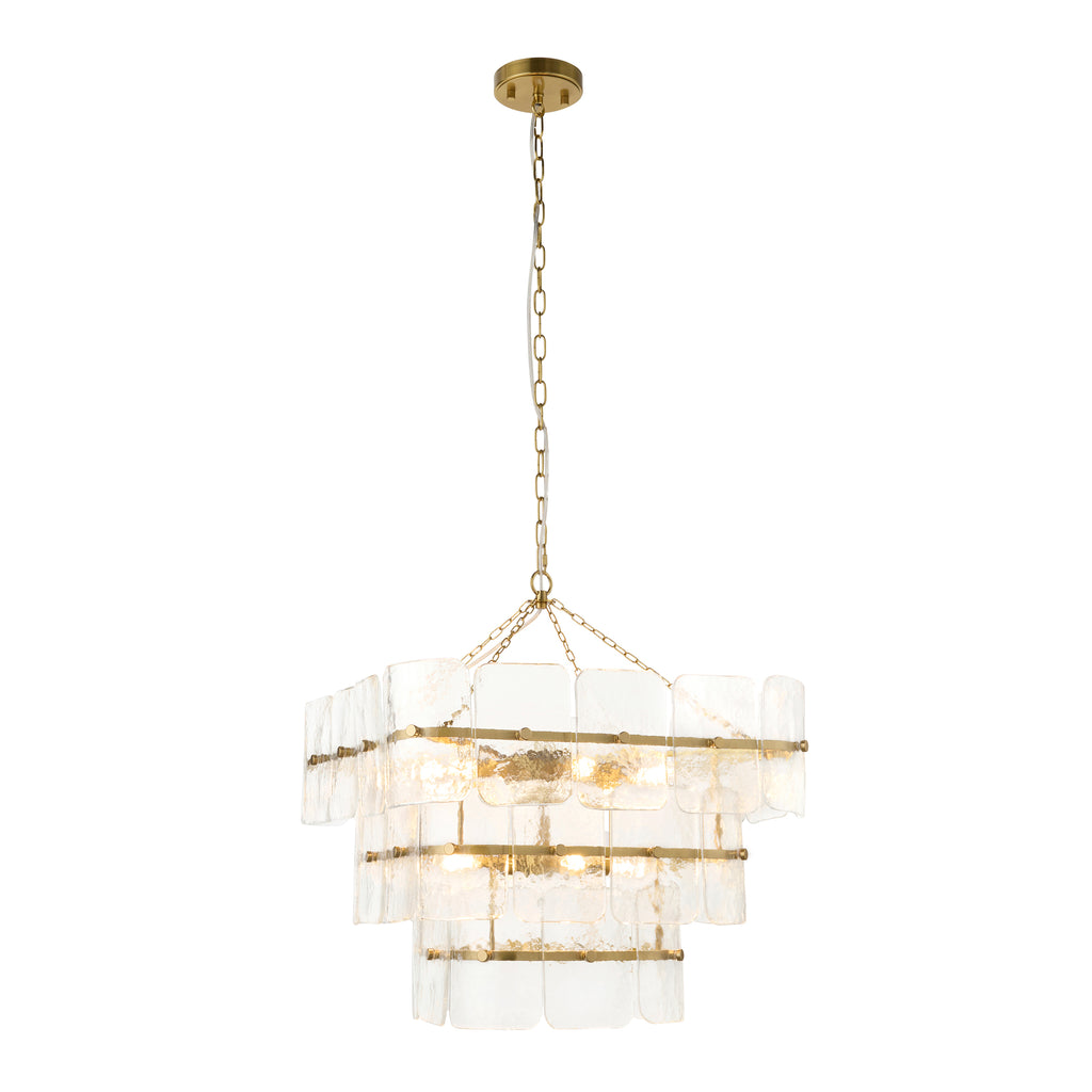 122740 Venice 10 Light Pendant Brass