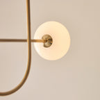 122758 Ottowa 5 Light Pendant Brass Opal