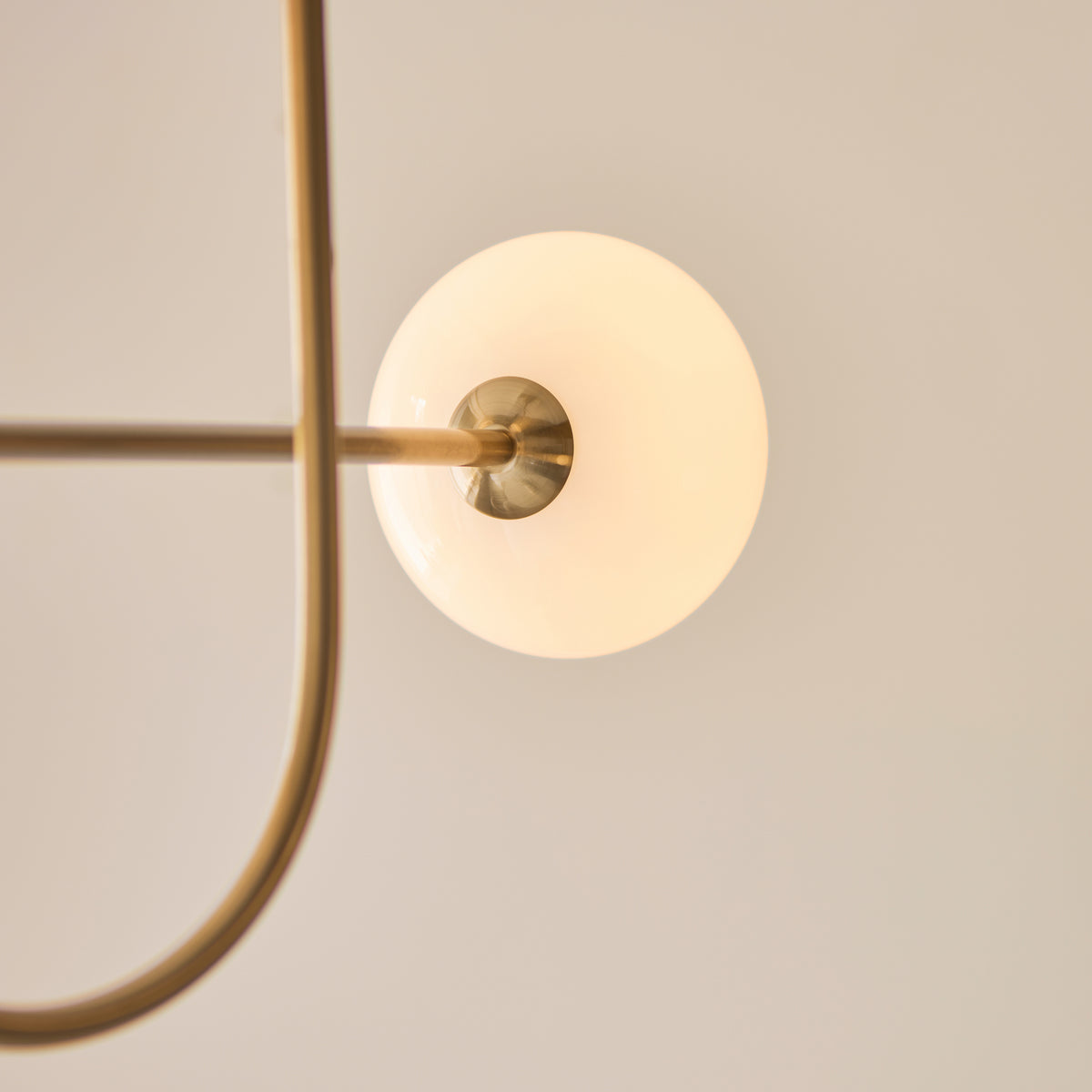 122758 Ottowa 5 Light Pendant Brass Opal