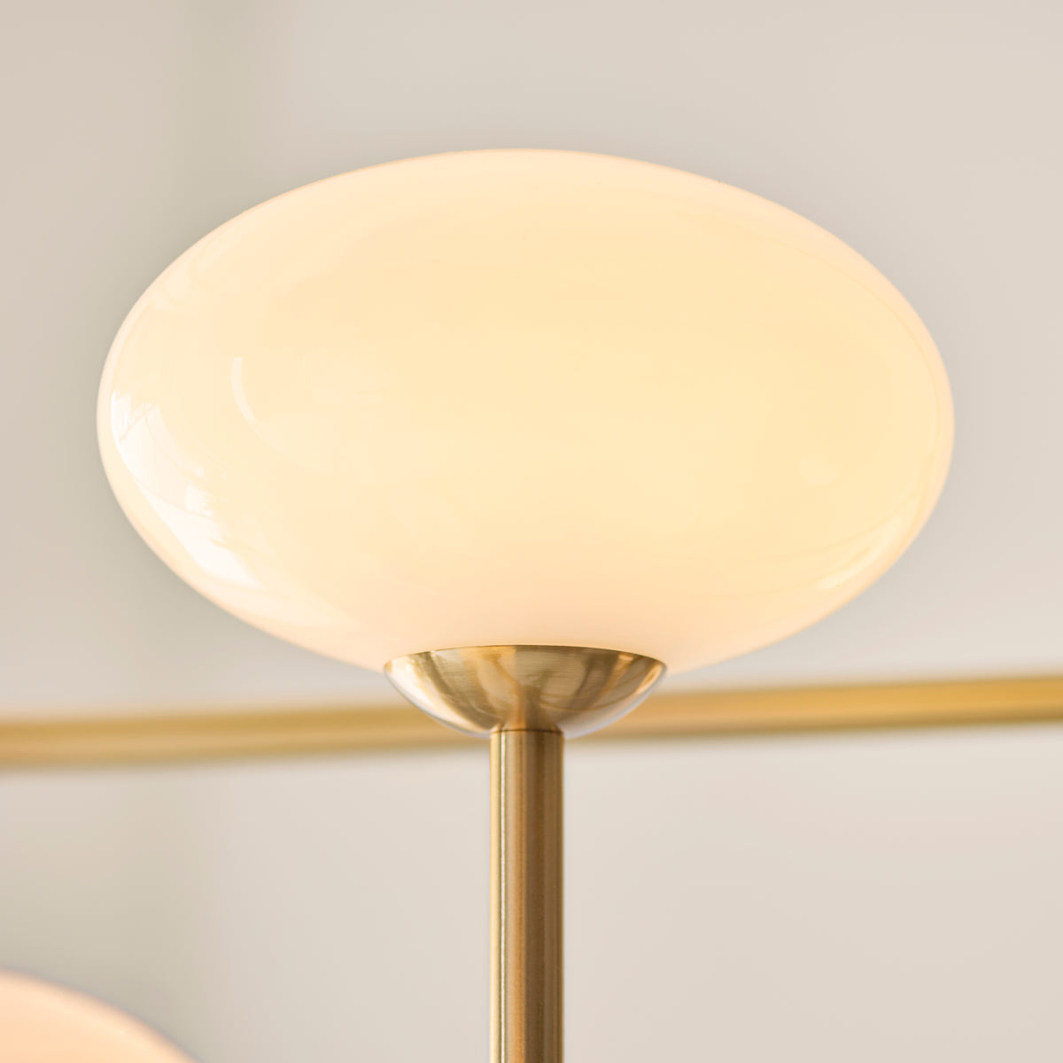 122758 Ottowa 5 Light Pendant Brass Opal