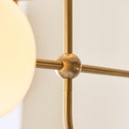 122758 Ottowa 5 Light Pendant Brass Opal