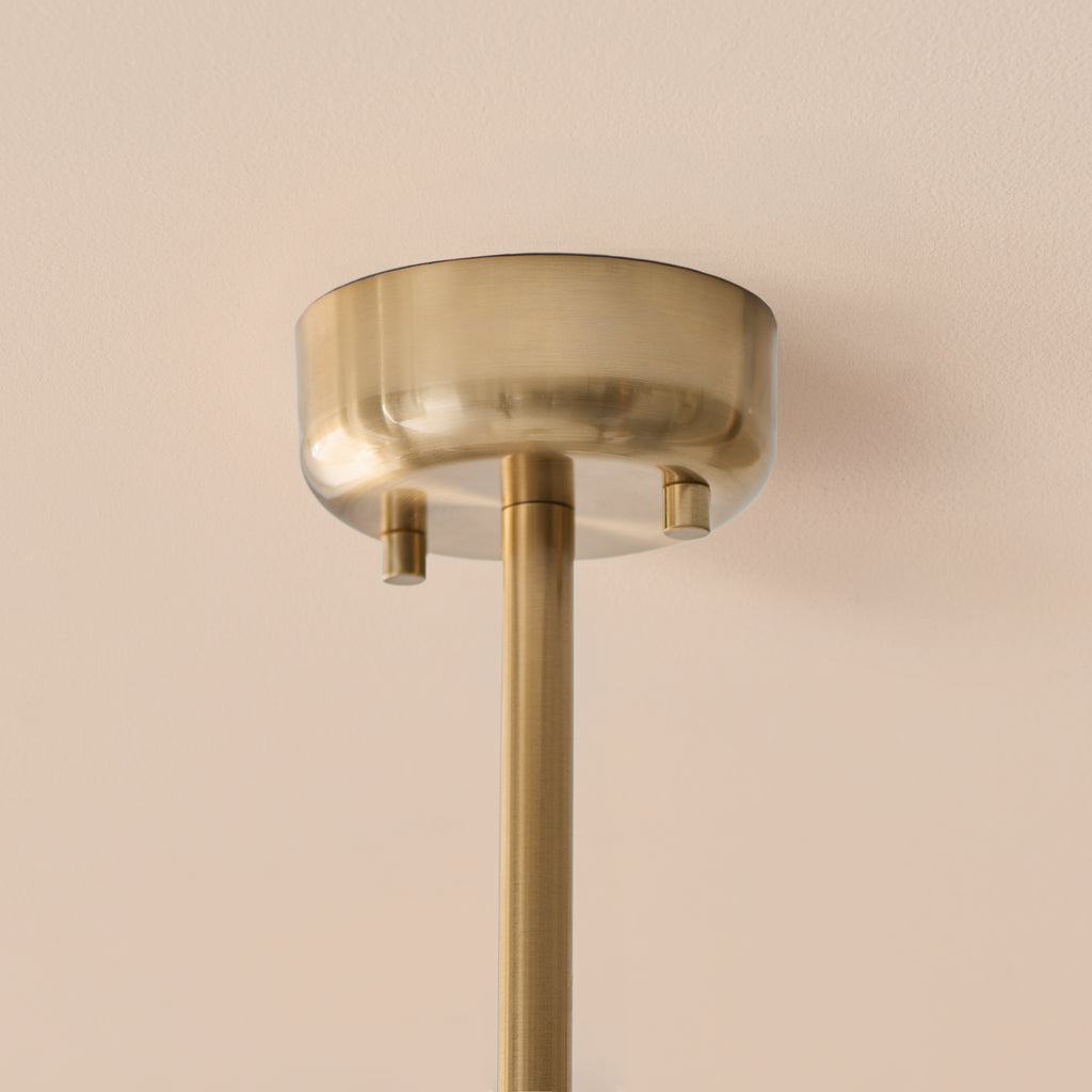 122758 Ottowa 5 Light Pendant Brass Opal