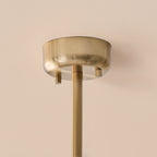 122758 Ottowa 5 Light Pendant Brass Opal