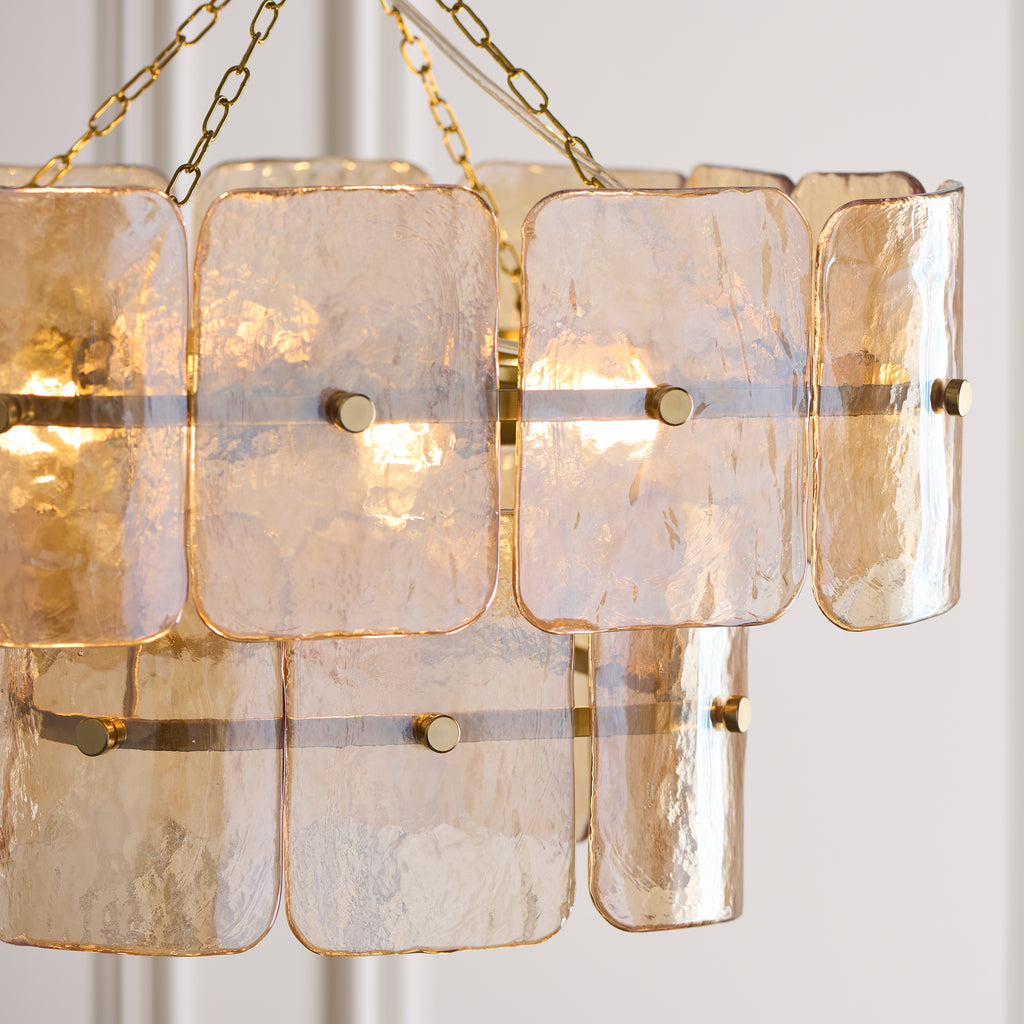 122769 Venice 4 Light Pendant Brass Champagne
