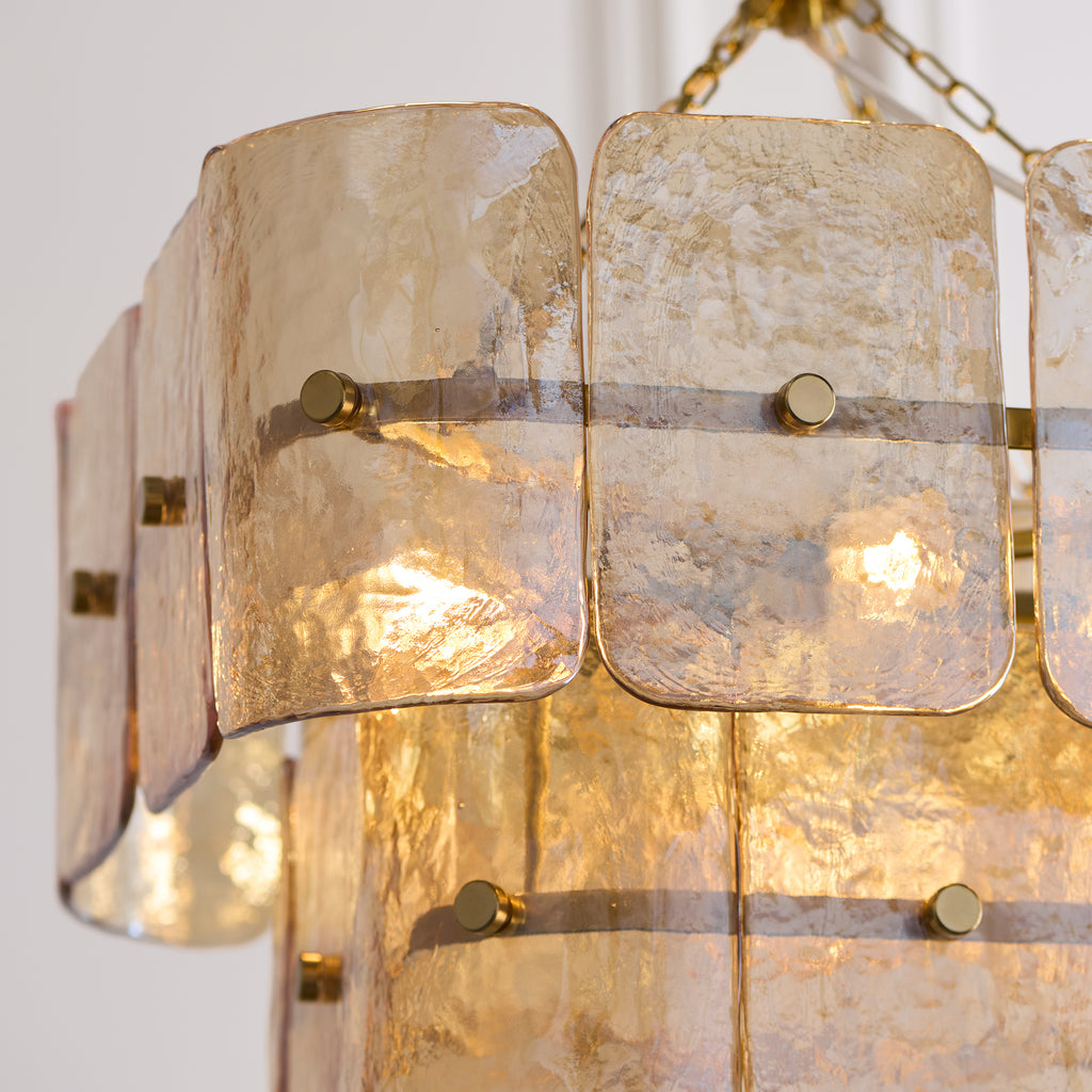 122769 Venice 4 Light Pendant Brass Champagne