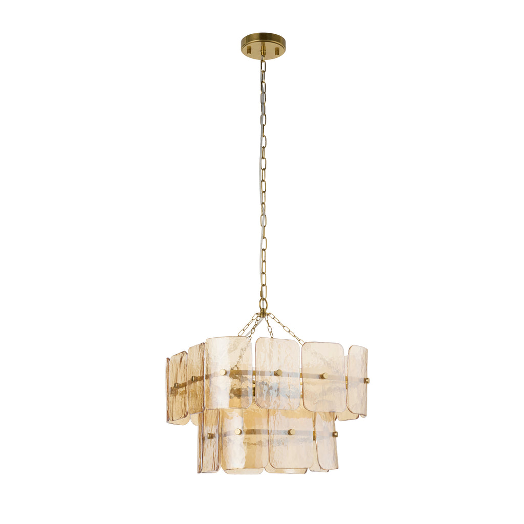 122769 Venice 4 Light Pendant Brass Champagne