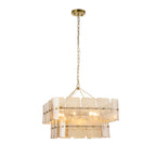 122770 Venice 6 Light Pendant Brass Champagne
