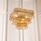 122771 Venice 10 Light Pendant Brass Champagne