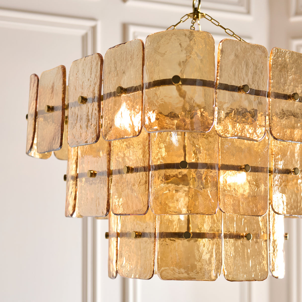 122771 Venice 10 Light Pendant Brass Champagne