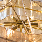 122771 Venice 10 Light Pendant Brass Champagne