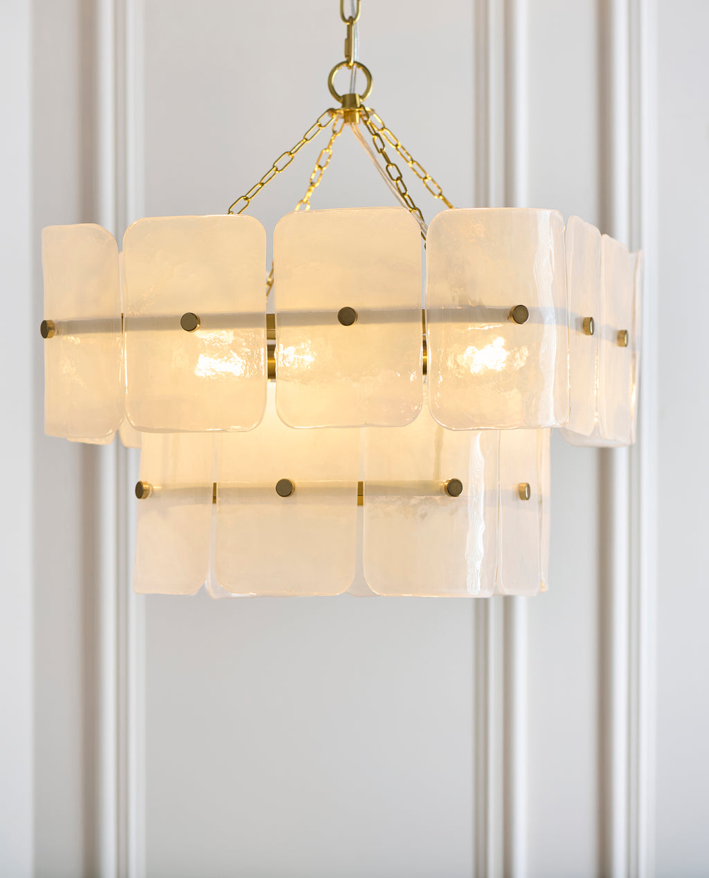 122773 Venice 4 Light Pendant Brass White