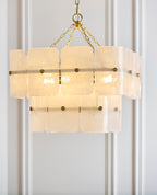 122773 Venice 4 Light Pendant Brass White