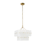 122773 Venice 4 Light Pendant Brass White