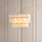 122774 Venice 6 Light Pendant Brass White