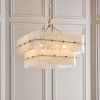 122774 Venice 6 Light Pendant Brass White