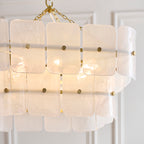 122774 Venice 6 Light Pendant Brass White
