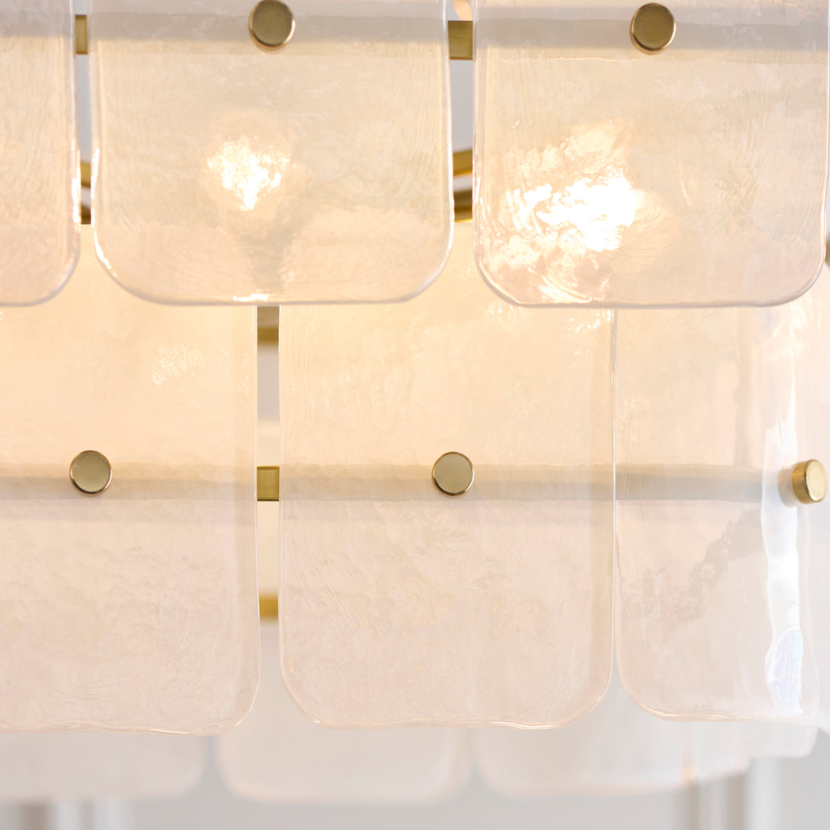 122774 Venice 6 Light Pendant Brass White