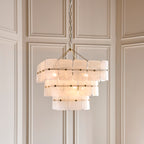 122775 Venice 10 Light Pendant Brass White