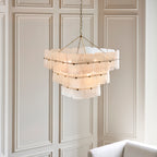 122775 Venice 10 Light Pendant Brass White