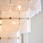 122775 Venice 10 Light Pendant Brass White